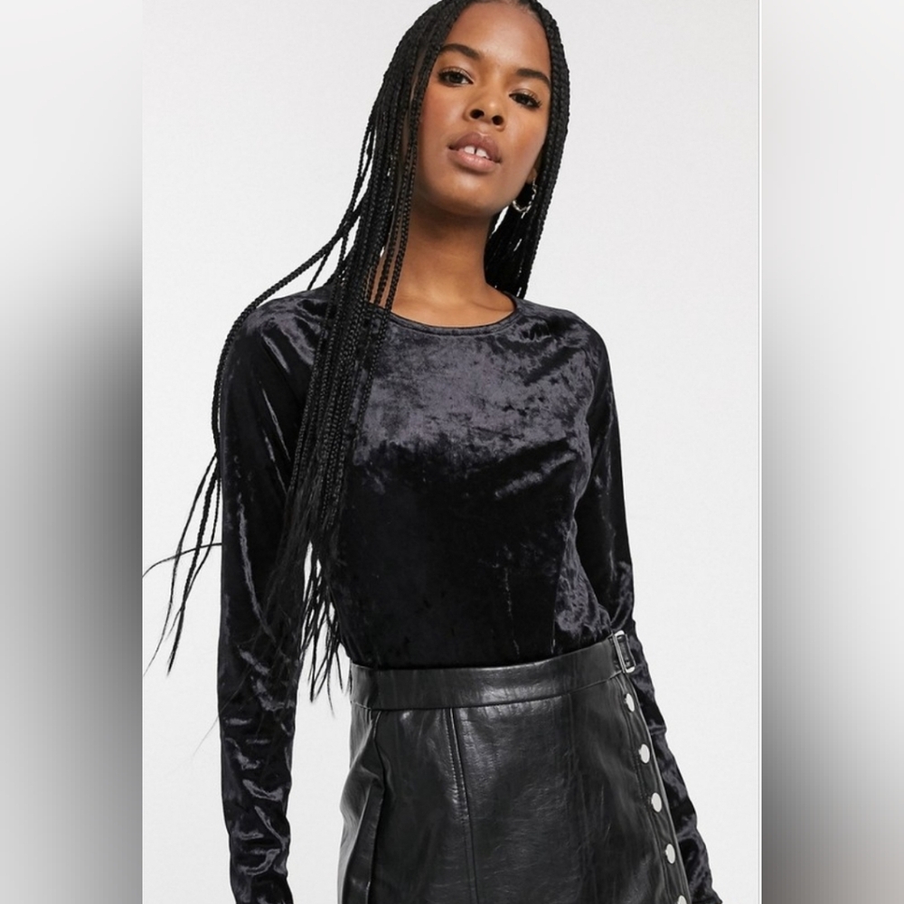 Weekday Kyra Velvet Top